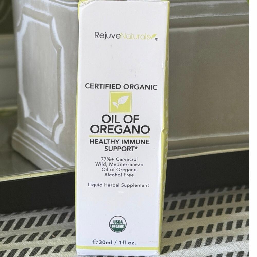 RejuveNaturals Organic Oil Oregano 1oz 77% Carvacrol USDA Organic NEW